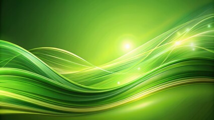 Wall Mural - Abstract green wave background, abstract, green, wave, background, pattern, design, texture, vibrant, color, curve, flowing