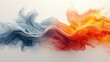 © darion - Abstract waves of blue and orange fluidity blending in a dynamic composition.