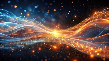 Wall Mural - abstract cosmic waves of light and energy a celestial dance of glittering particles and glowing nebu