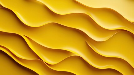 Wall Mural - yellow vinyl film overlapped pieces on wavy texture background, design, film