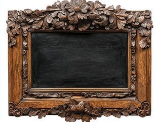 Wall Mural - Ornate wooden frame chalkboard.