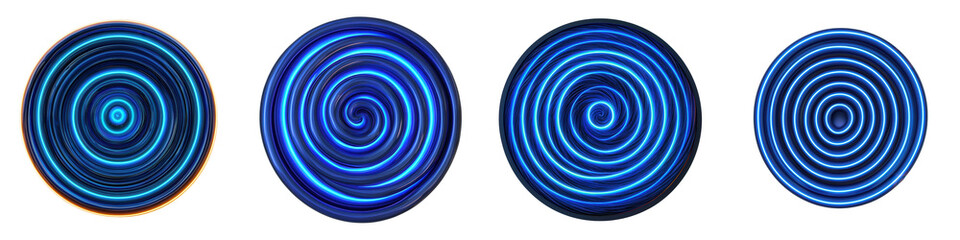 Wall Mural - mesmerizing spiral patterns in vibrant shades of blue creating a captivating abstract design that sh