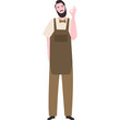 © Rolas6 - Flat Illustration of a barbermanin Apron and Bow Tie