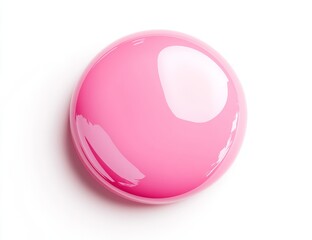 Aufkleber - Glossy pink circle, top view, isolated.