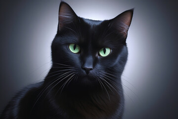 Portrait of black cat 