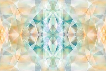 Wall Mural - abstract geometric design with soft colors and symmetrical patterns