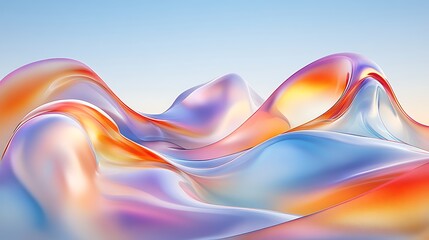 Wall Mural - abstract colorful liquid waves flowing design