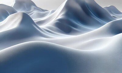 Aufkleber - Abstract snowy mountain range digital landscape