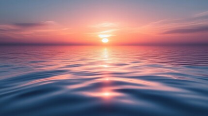 Wall Mural - serene sunset over calm ocean waters