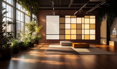 Leinwandbilder - Creative office space featuring unique wall designs and modern decor.