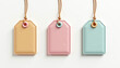 © Vladimir - Pastel Colored Price Tags on White Background