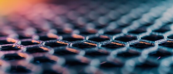 Abstract Hexagon Metal Mesh Texture Background