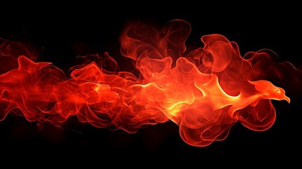 Wall Mural - Fiery Phoenix Bird Rising From Flames Abstract Art