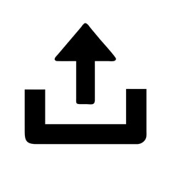 Fototapete - Upload Vector Icon – File Transfer & Data Sharing Symbol