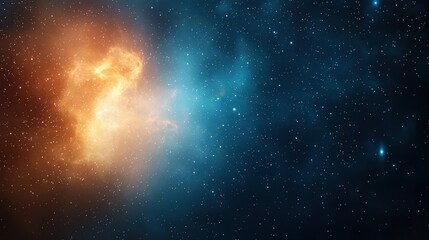 Wall Mural - Vast Cosmic Nebula with Stars in Deep Space Background