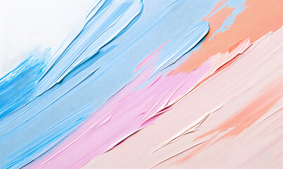 Wall Mural - abstraction of impasto painting colorful background. generative ai