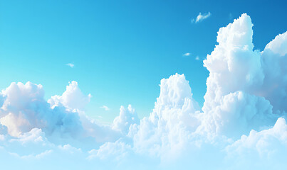 Wall Mural - blue sky and white clouds. generative ai