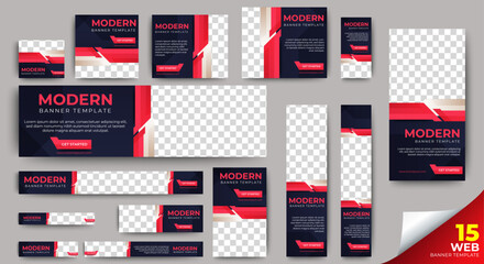 Wall Mural - business banner design template. online web advertising banner. vector