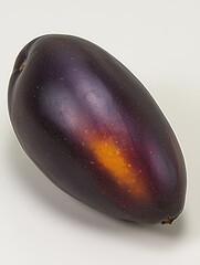 Canvas Print - Dark purple eggplant, studio shot, white background, healthy food