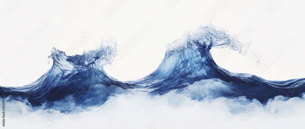 Ocean wave crests, studio backdrop, water texture, design Stock Photo ...