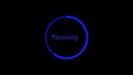Circle loading bar icon animation on background
