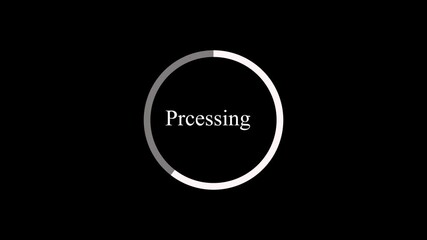 Circle loading bar icon animation on background