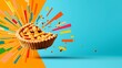 © Yuparet - Colorful Celebration of National Pie Day with a Delicious Slice of Pie on Bright Background