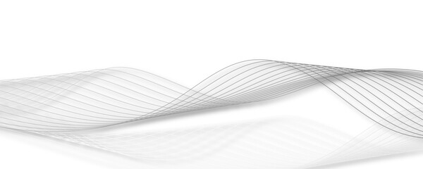 Wall Mural - abstract dynamic wavy lines on white background. digital frequency track equalizer wave element for 