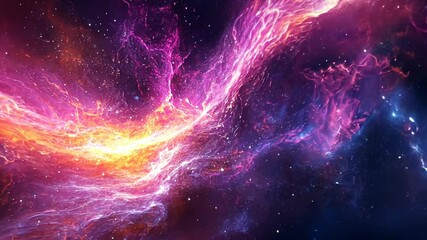 Wall Mural - purple and red nebula with stars