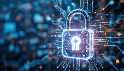 Cyber security lock digital network protection data