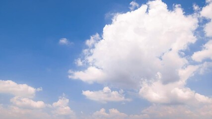 Wall Mural - captivating timelapse stock video of clear blue skies,panoramic view of clear blue sky and clouds, b