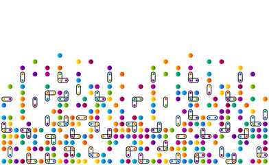 Wall Mural - colorful dot pixel modern edge background
