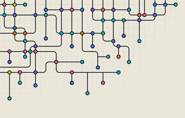 Wall Mural - digital technology background. concept with technology line. circuit board background technology