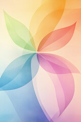 Wall Mural -  abstract lines pattern with gradient colors watercolor