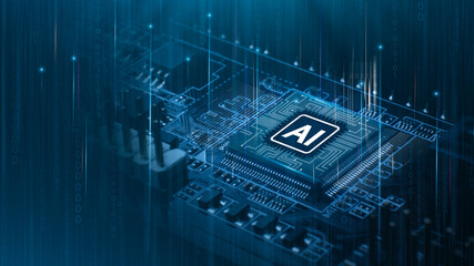 AI: The concept of controlling technology tools, artificial intelligence, intelligent robots, the development of artificial ethics chips. Future global artificial intelligence science and technology.
