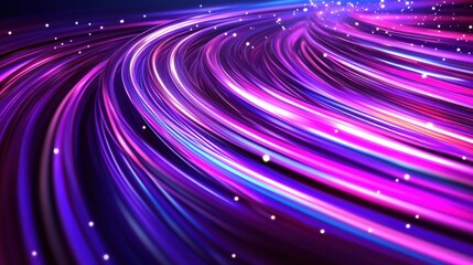 Wall Mural - bright and flowing strands of light pulse through a digital environment, creating a mesmerizing abst