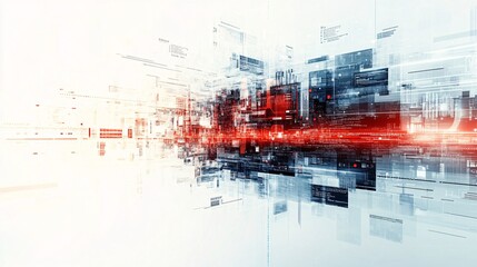 Vector illustration of internet-based software development in IT business, with digital interfaces and coding elements on a white background.