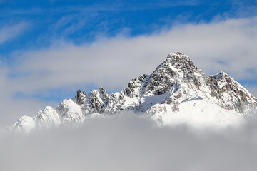 Wall Mural - The summit of Pizzo del Becco in the winter season, Val Brembana, Lombardy, Italy