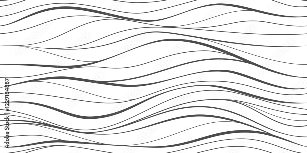 Water Wave Line Pattern Seamless wave pattern. Water waves. Wavy lines Stock Vector | Adobe Stock