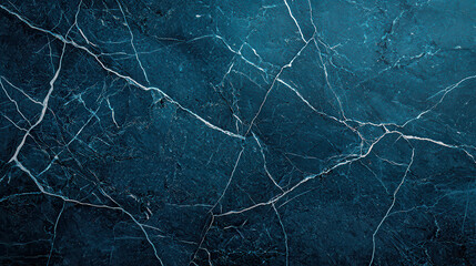 Leinwandbilder - beautifully composed dark blue marble texture with intricate white veins, creating stunning visual effect. This elegant surface is perfect for backgrounds or design elements
