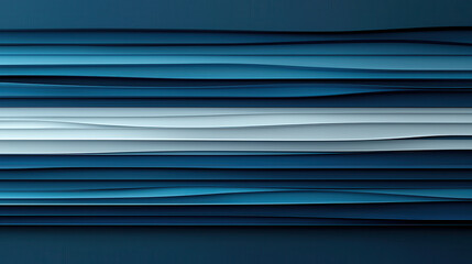Poster - mesmerizing abstract design featuring layered waves in shades of blue and white, creating sense of depth and tranquility. Ideal for modern decor or digital backgrounds