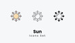 © Hexagon Designes - Sun Icons thin line and glyph vector icon stock illustration