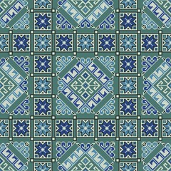 Naklejka na meble Traditional Georgian folk art embroidery vector pattern