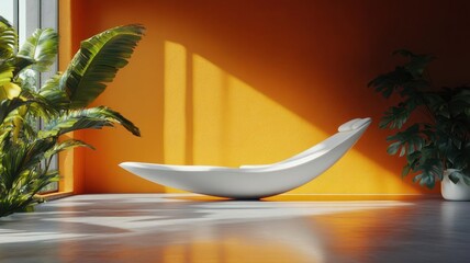innovation flat design side view futuristic products 3D render vivid