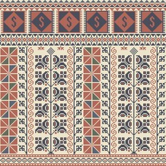 Naklejka na meble Seamless pattern design with traditional Palestinian embroidery motif