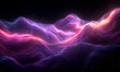 © feysa - Glowing pink purple abstract landscape, cosmic nebula background, digital art, website header