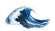 © Krtola  - Big blue ocean wave breaking with foam on transparent background. Transparent background