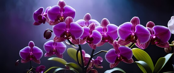 a colorful patch of blooming orchids filling the air with enchanting fragrances