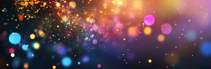 Wall Mural - a euphoric background with sparkling lights and bokeh, perfect for festive events or celebration des