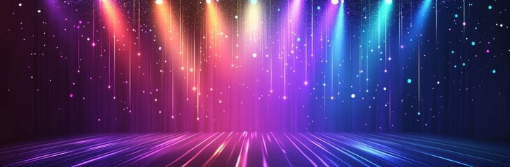 Wall Mural - a euphoric background with sparkling lights and bokeh, perfect for festive events or celebration des